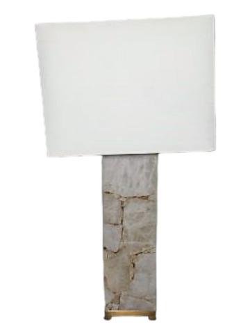 John Richard Calcite Table Lamp with Fabric (1 of 5)
