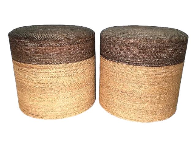 Lexington Highlands Woven Ottoman (1 of 4)