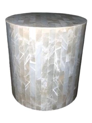 Stone Tile Cylinder Table/Pedestal: Stone Tile Cylinder Table/Pedestal 27" x 30" tall