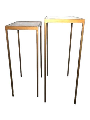 John Richard Lustrous Sky Stacking Tables: John Richard Lustrous Sky Stacking Tables larger 20" x 10" x 25" tall