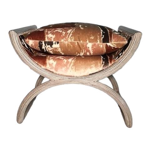 Theodore Alexander Fillmore Plush Stool (1 of 5)