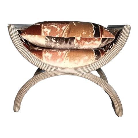 Theodore Alexander Fillmore Plush Stool (1 of 5)