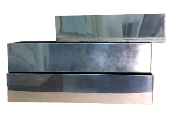 Habitat Vintage Polished Stainless Planters (1 of 4)