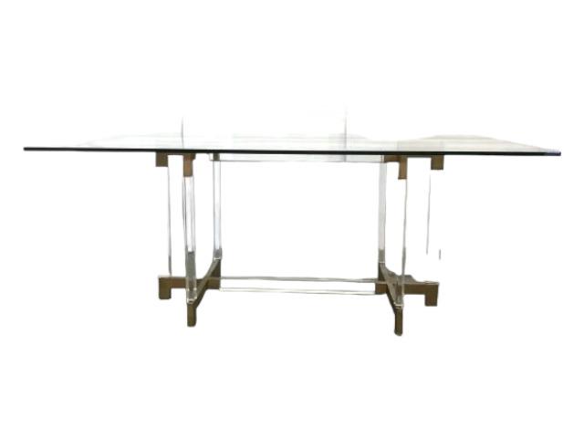 Charles Hollis Jones Metric Series mid century modern acrylic dining table (1 of 9)