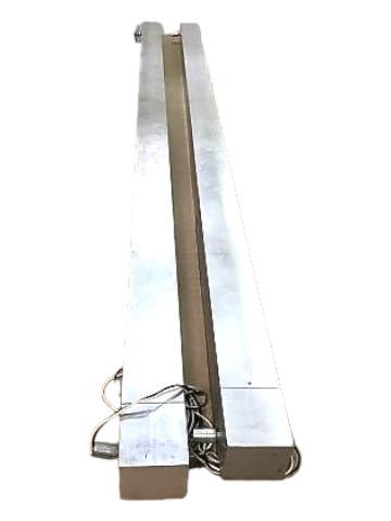 Mid Century Aluminum Light Fixtures: Mid Century Aluminum Light Fixtures 84" long. Lot of 2
