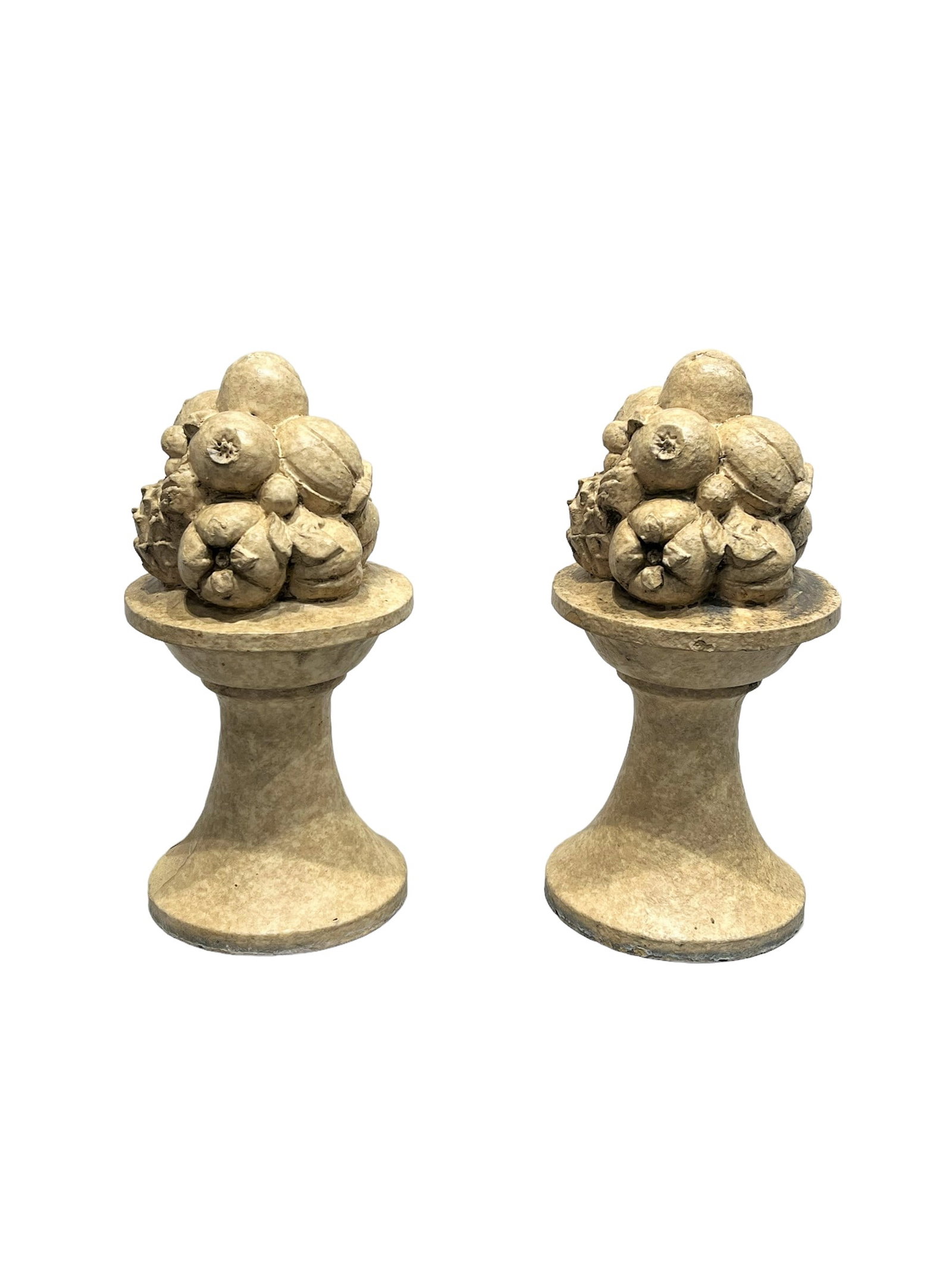 Pair of Painted Terra Cotta Finials 20 1/2"H,   10" diam.       ea. (1 of 12)