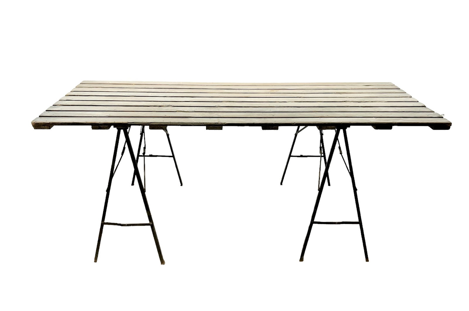 French Industrial Florist Potting Table 30"H, 78 1/2"L, 35 1/2"W: French Industrial Florist Potting Table 30"H, 78 1/2"L, 35 1/2"W