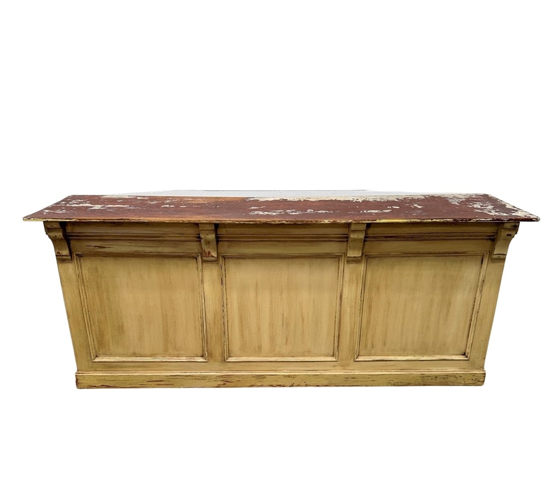 19th C. English Department Store Counter 36 1/2"H,   91 1/2"L,   25 1/2"W (1 of 10)