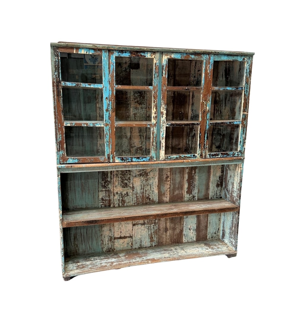 Painted Country Store Display Cabinet 79 1/4"H,   68 1/2"L,   13 1/4"W (1 of 11)