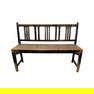 Black Painted Porch Bench 33 1/2"H, 48"L, 17"W
