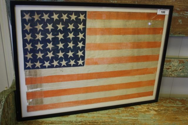 Framed 42 Star Flag: Framed 42 Star Flag