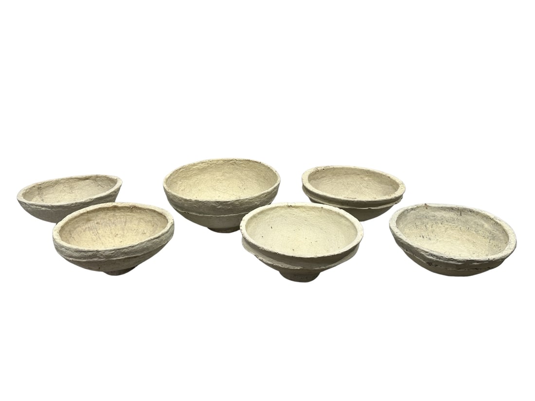 6pc. Lot of Paper Mache Bowls tallest  -  8 3/4"H,   18"  x   18" (1 of 15)