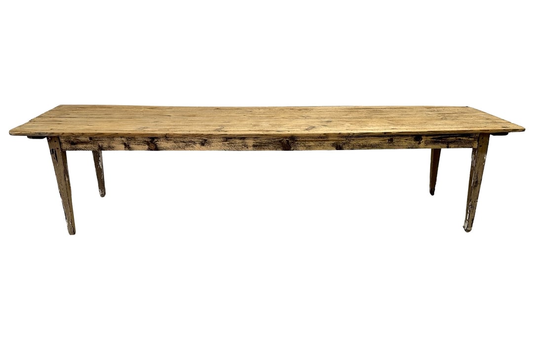 French Country Farm Table 27"H,   118 1/4"L (9 ft. 10 1/4 in.),   29 3/4"W (1 of 12)
