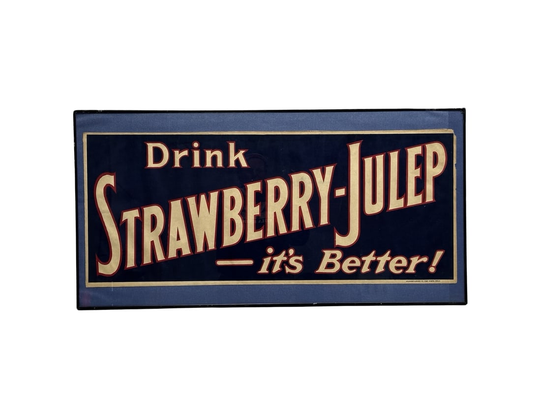 Framed Strawberry - Julep Advertisement 21 1/4"  x   42" (1 of 11)
