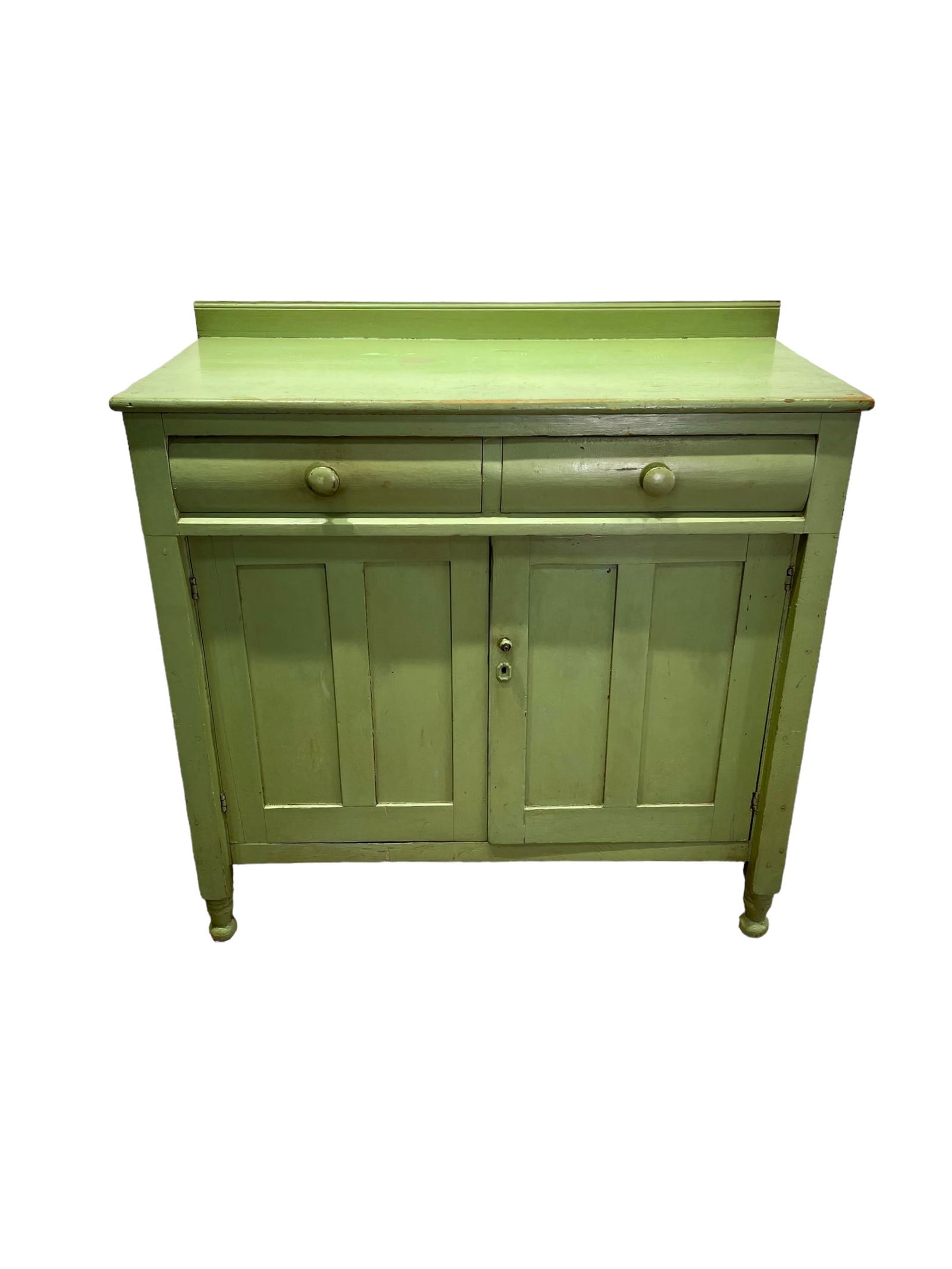 Pa. Green Painted Jelly Cupboard 45 3/4"H,   45 1/2"L,   21 1/2"W (1 of 11)
