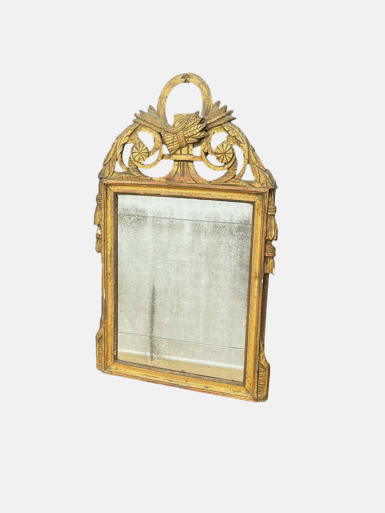 Early 18th C. French Gold Gilt Mirror 34 1/2"  x   21 1/4" (1 of 8)