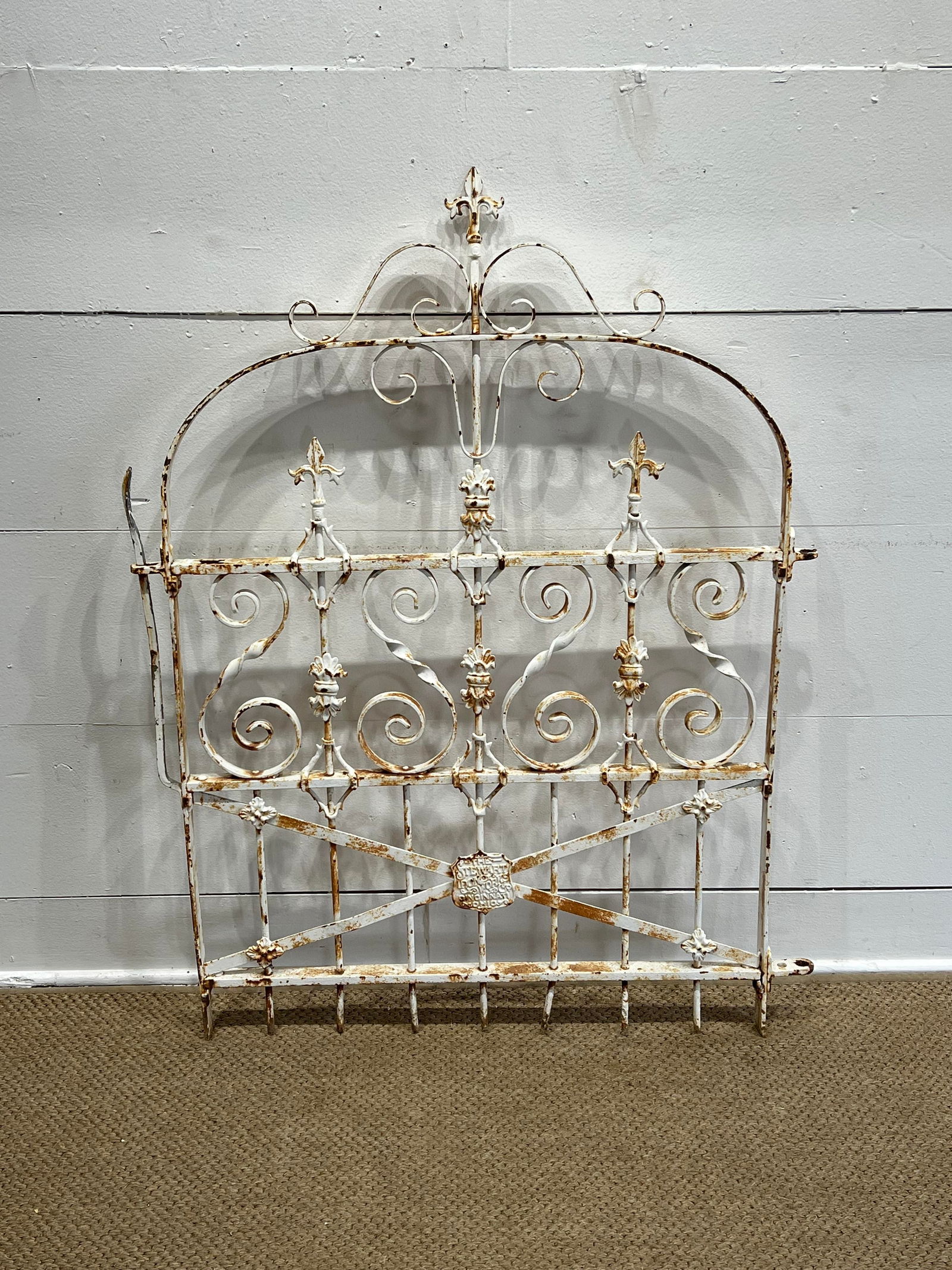 Early Painted Cast Iron Garden Gate 46 3/4"H,   35"L (1 of 7)