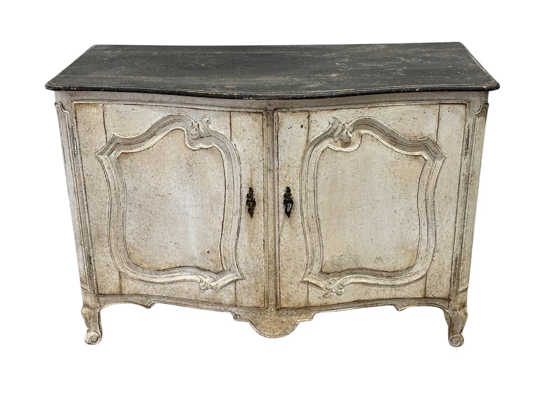 French Painted Two Door Server 34 3/4"H,   50 1/2"L,   25 1/4"W (1 of 9)