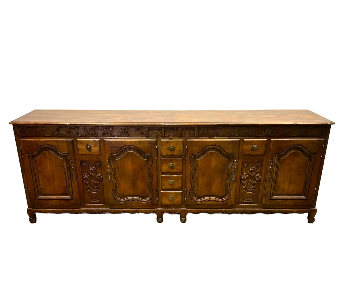 French Buffet good quality contemporary piece from the 1970s / 34"H, 96"L, 21"W: French Buffet good quality contemporary piece from the 1970s / 34"H, 96"L, 21"W