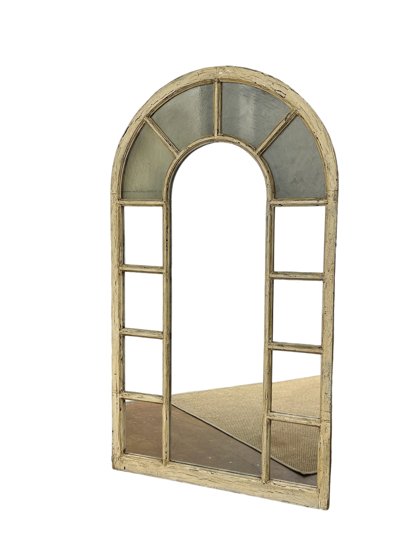 French Painted Arched Mirror 86"H,   48"L,   3 1/4"W (1 of 9)