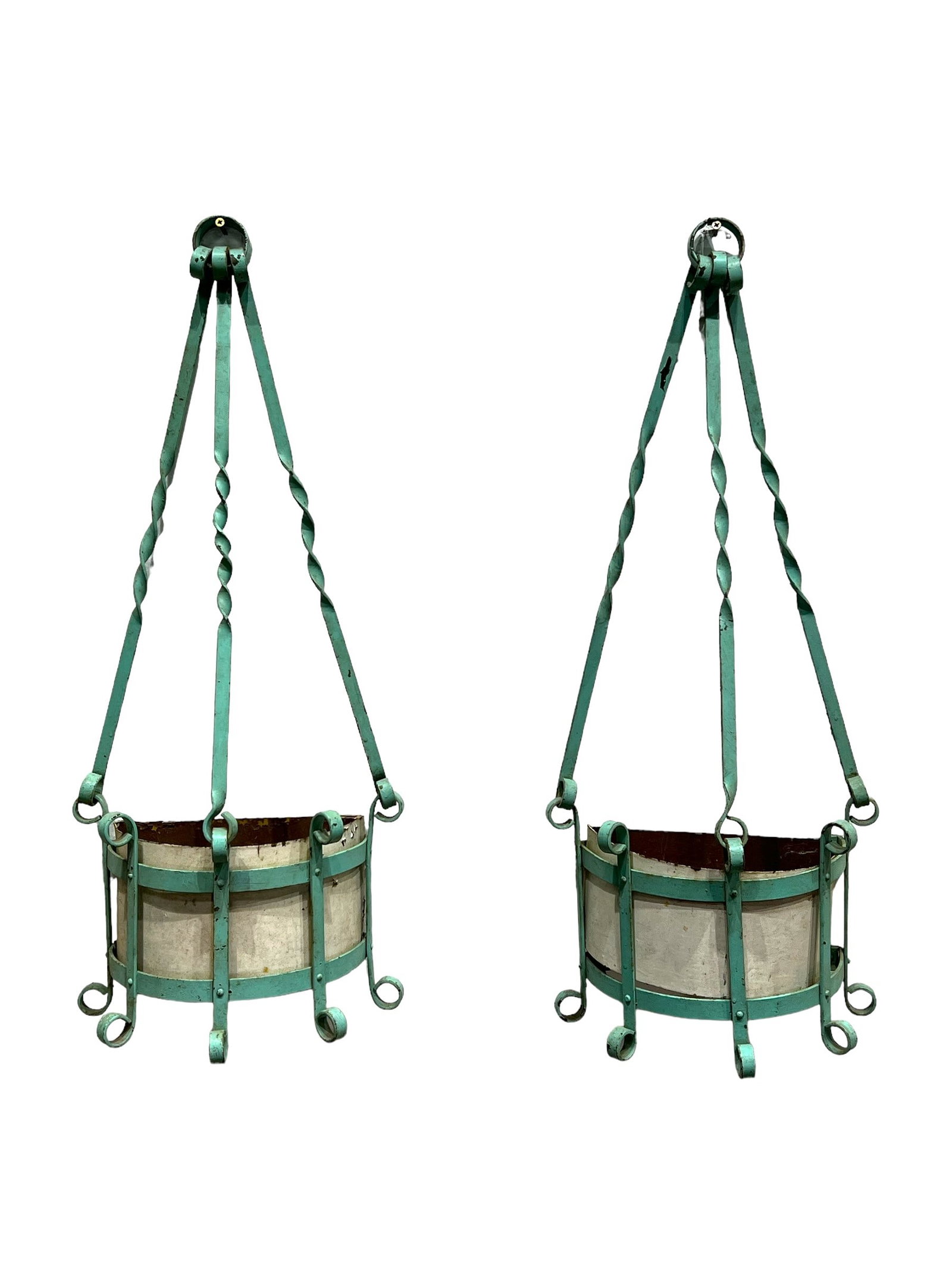 Pair of Painted Wall Pockets 29"H,   13"L,   6 1/2"W   ea. (1 of 10)