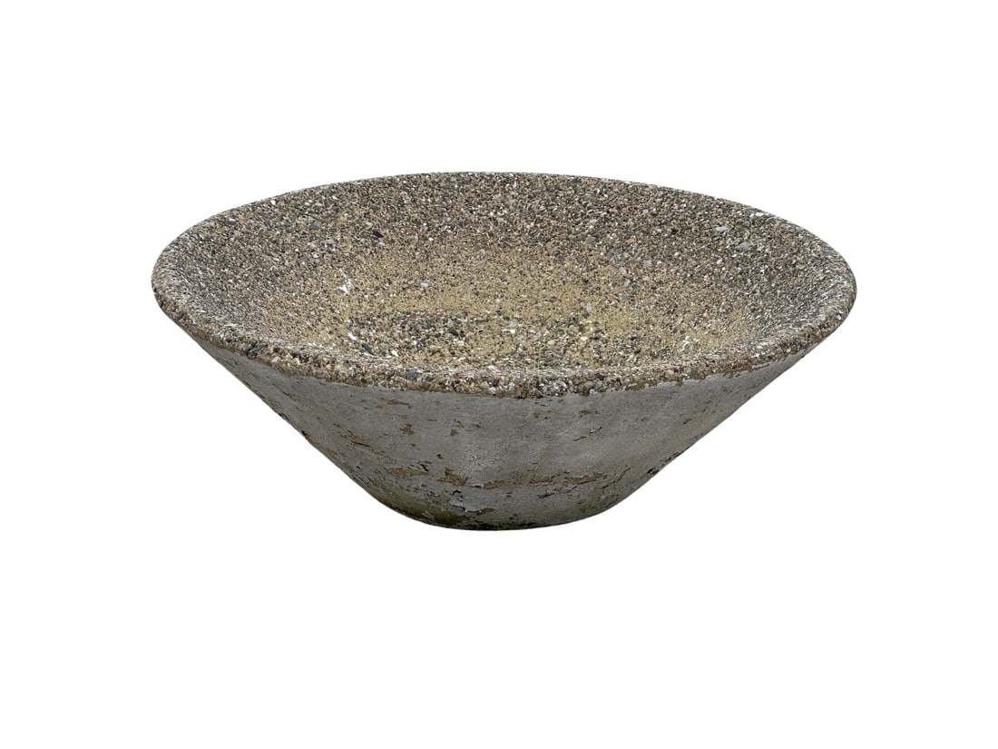 Large English Concrete / Pebble Planter 12 1/8"H,   35 1/2" diam. (1 of 7)