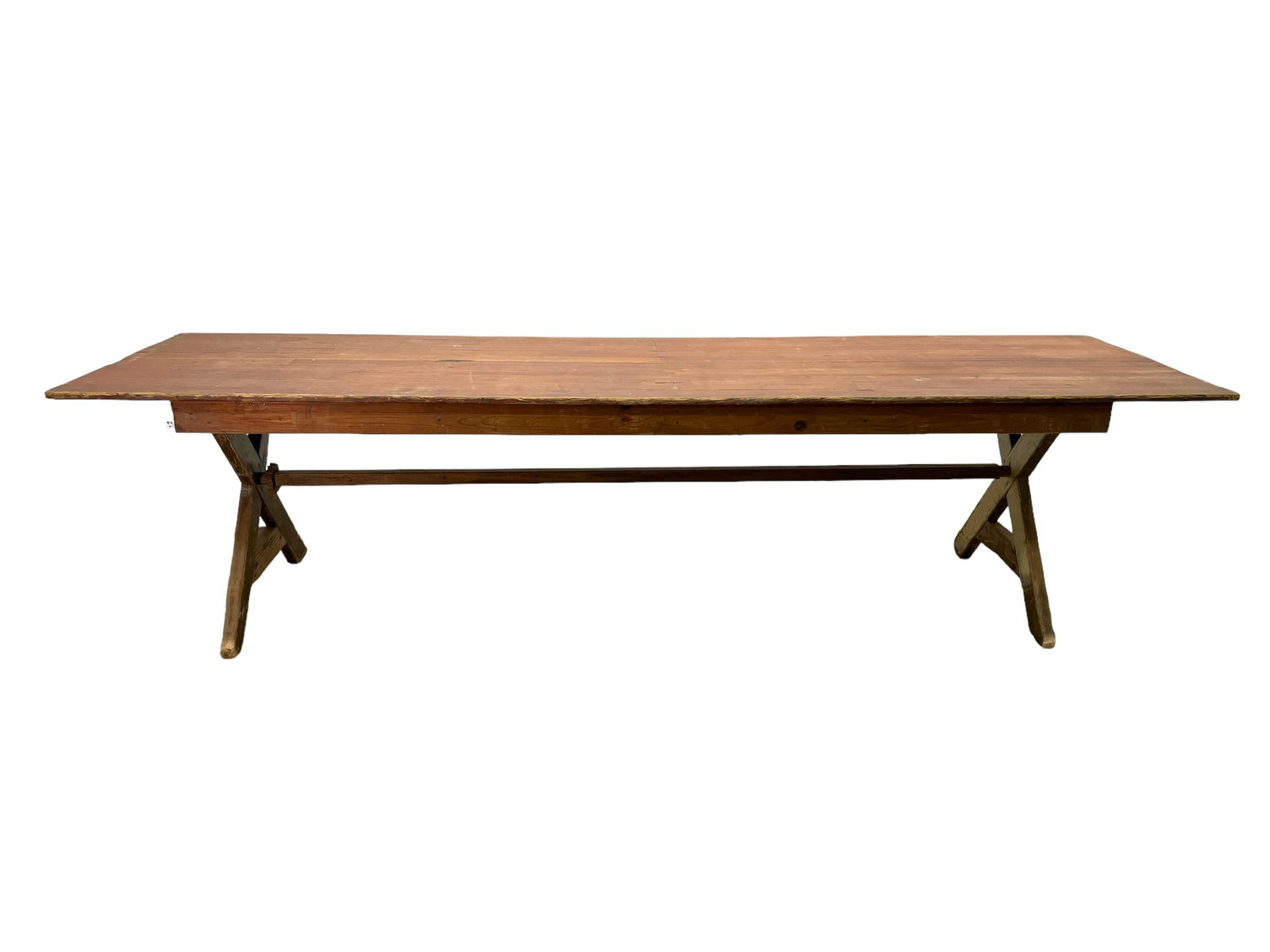 Country Sawbuck Harvest Table 30 7/8"H,   120"L (10 ft.),   32 3/8"W (1 of 10)