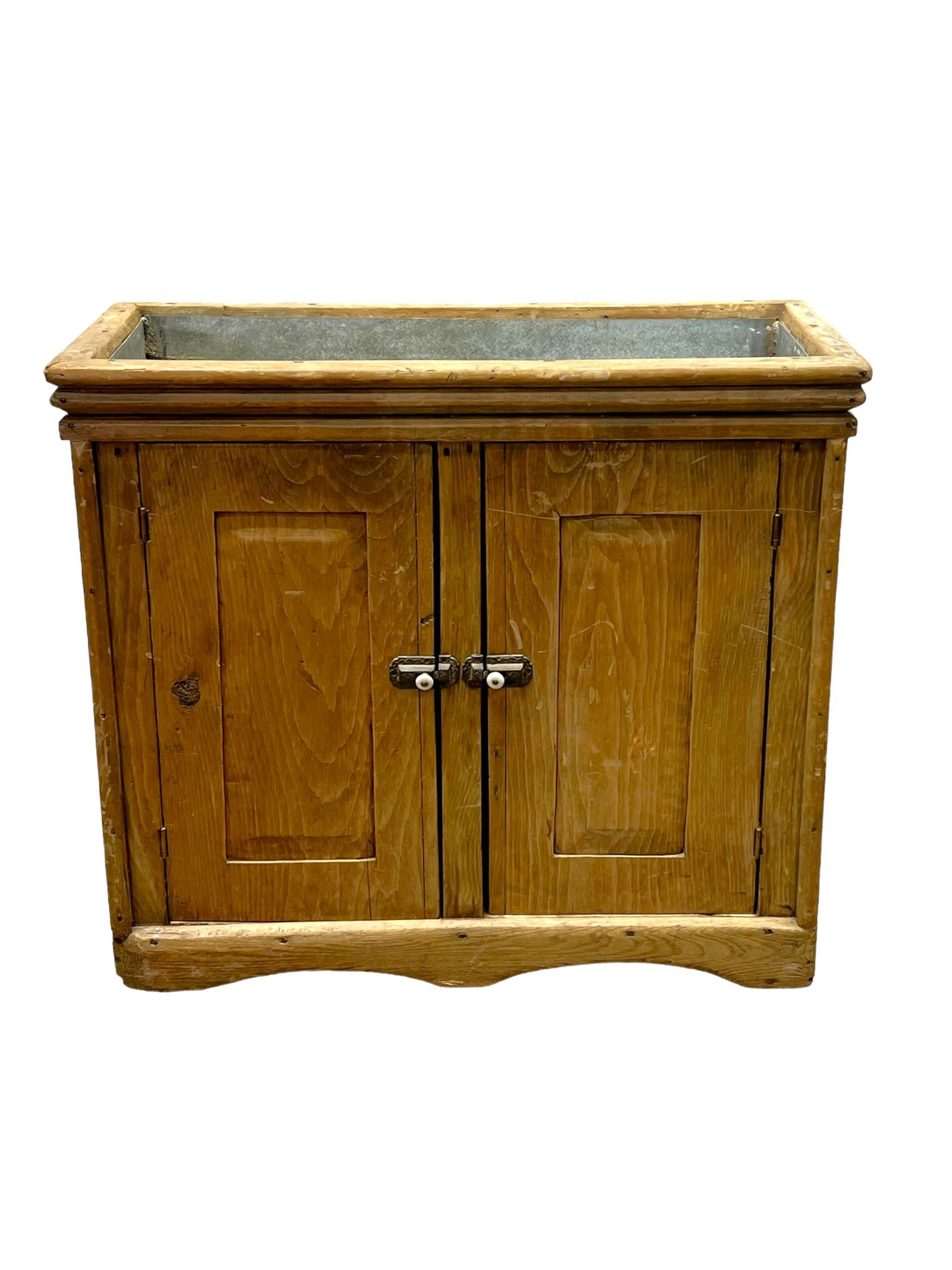 Midwestern Bleached Dry Sink w/ Galvanized Liner 29 3/4"H,   34 1/2"L,   15 1/4"W (1 of 10)
