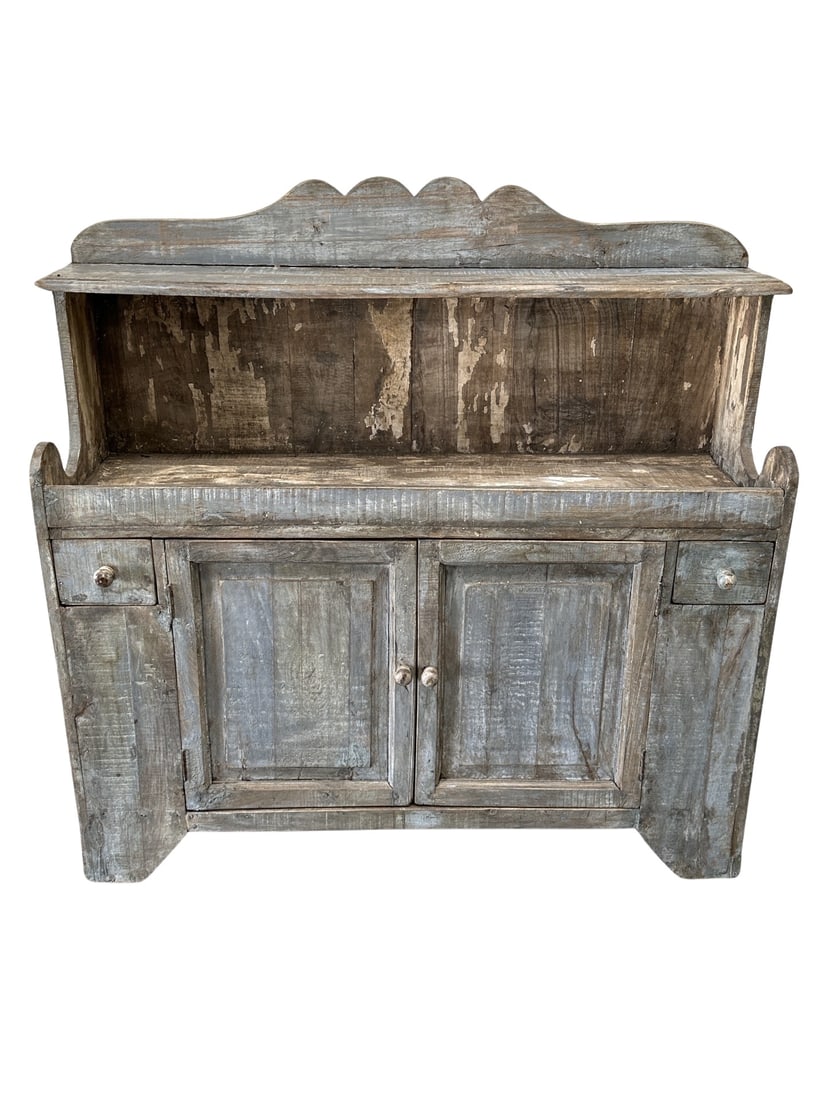 Blue Painted Dry Sink 47 3/4"H,   47 1/2"L,   17"W (1 of 8)