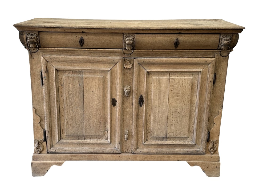 19th C. French Bleached Server 49"H,   64 1/4"L,   25 1/2"W (1 of 19)