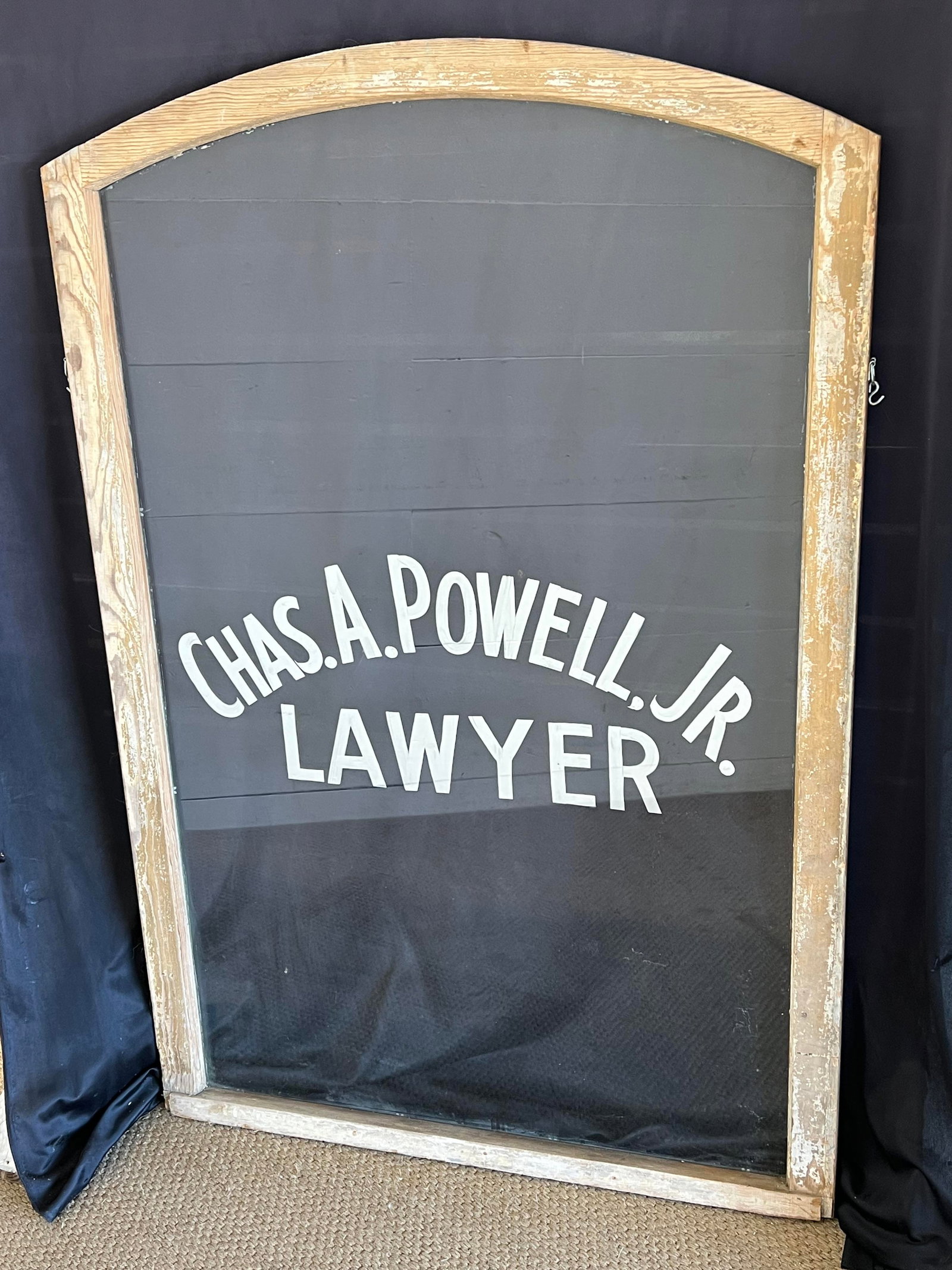Chas A. Powell, Jr. Lawyer Window 51"H, 31"L (1 of 4)