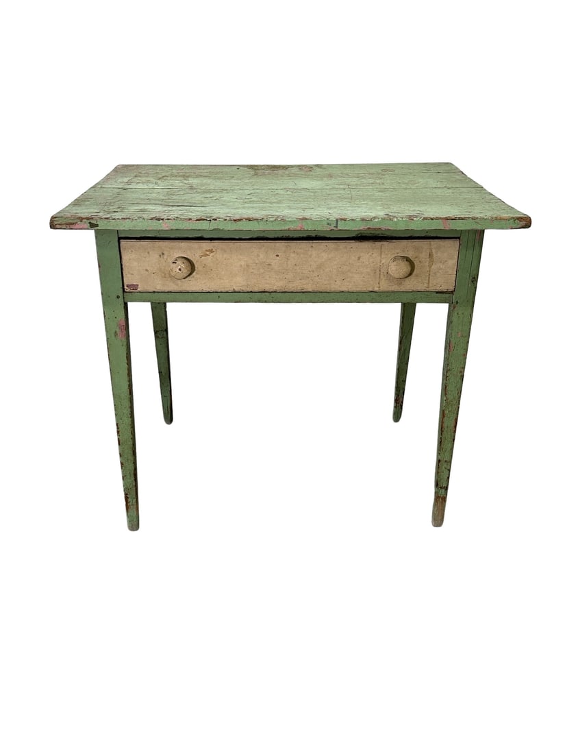 Pa. Green Painted Table 33"H,   39"L,   29 1/2"W (1 of 7)