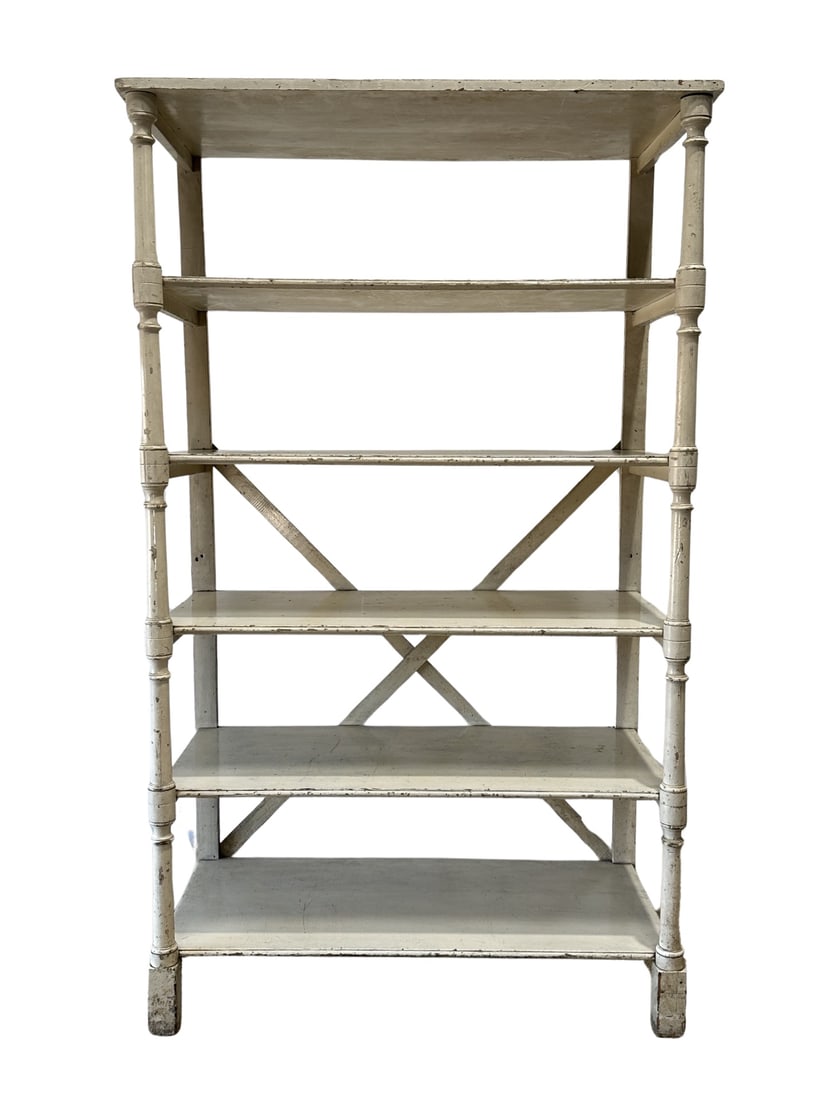 French Painted Store Display Shelf 92"H,   54"L,   25 1/2"W (1 of 12)