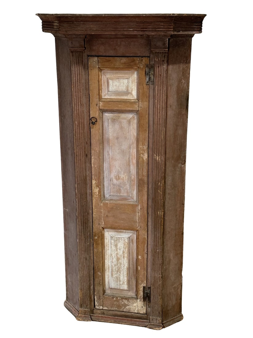 Early 19th C. Pa. Small  Corner Cupboard 62 1/4"H,   31"  x   20 1/4" (1 of 13)