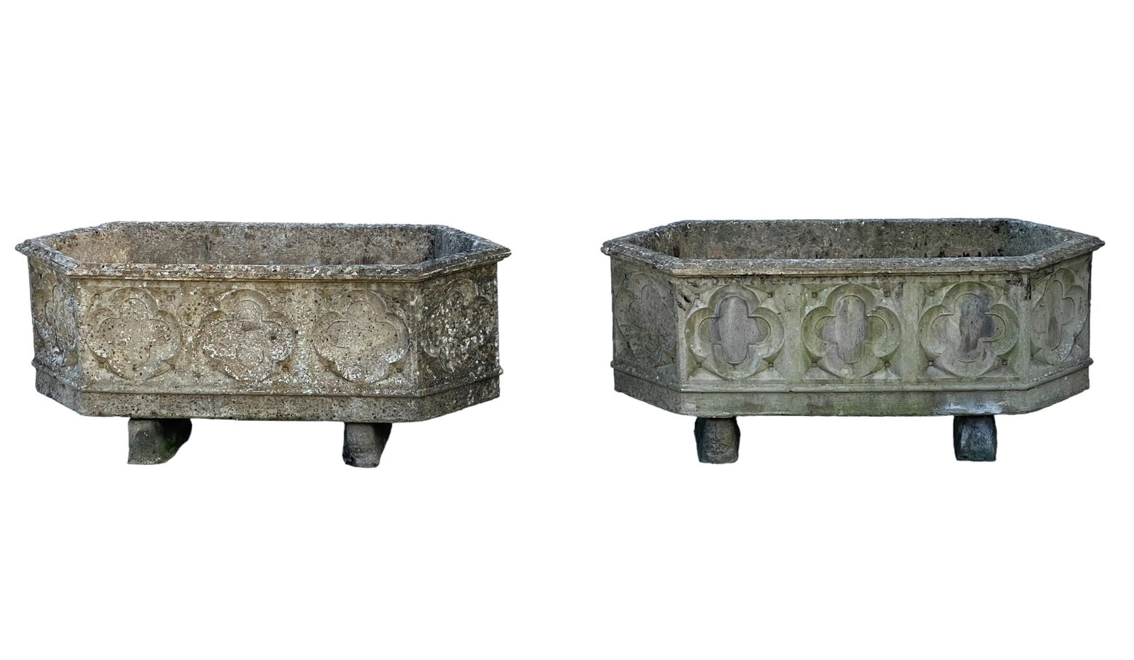 2 PC English Cotswolds Planters 12"H, 35"L, 13"W (1 of 8)