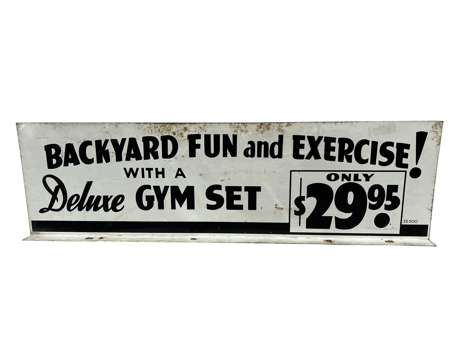 Backyard Fun and Exercise Sign 12"H, 42"L (Metal)   /   Double Sided (1 of 7)