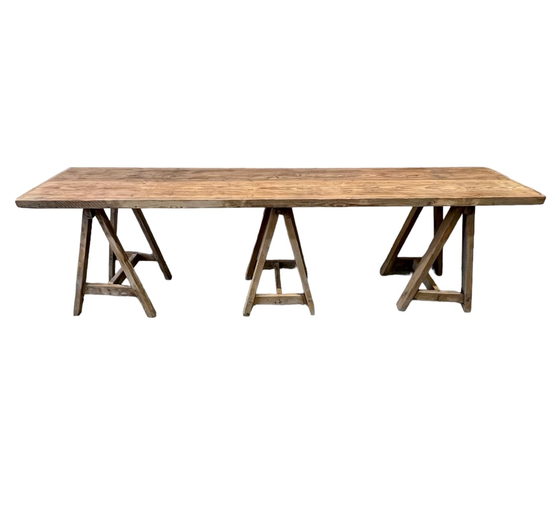 French Vineyard Table 29 3/4"H, 107"L, 25 1/2"W: French Vineyard Table 29 3/4"H, 107"L, 25 1/2"W