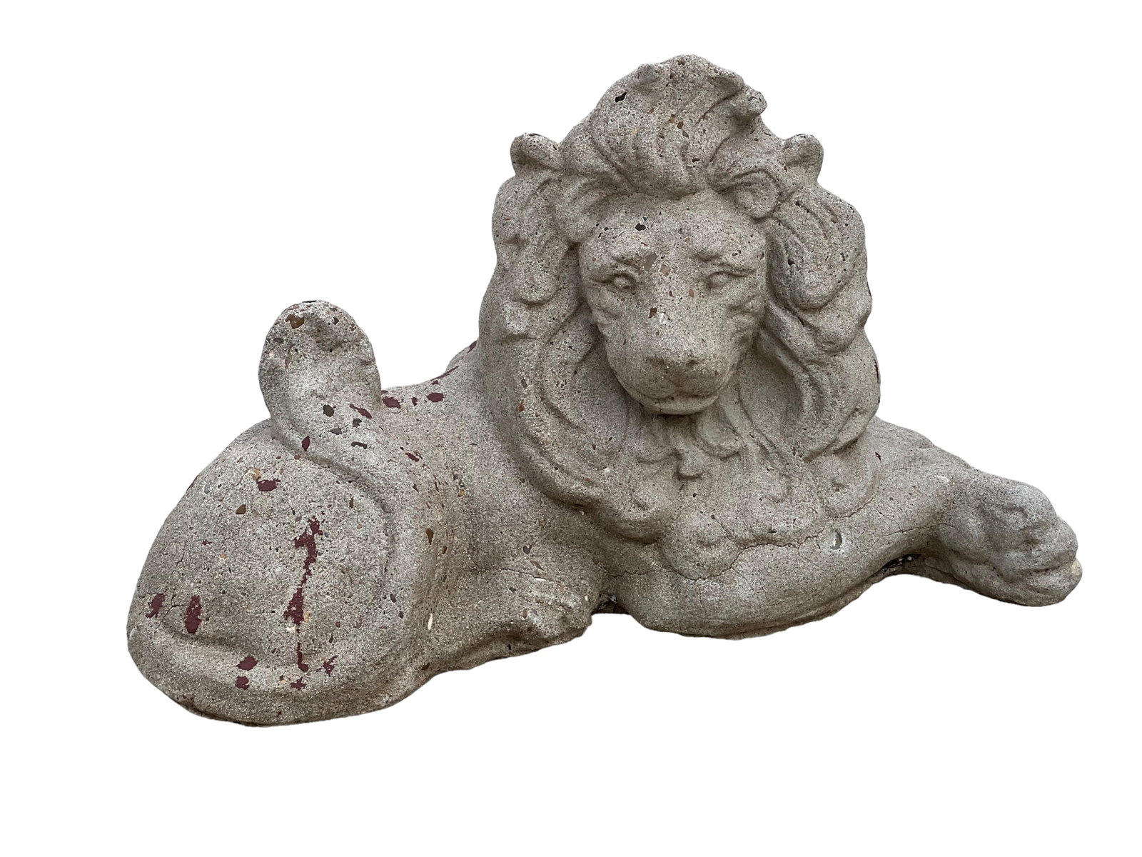 Concrete Laying Lion 12"H, 17"L, 8"W (1 of 4)