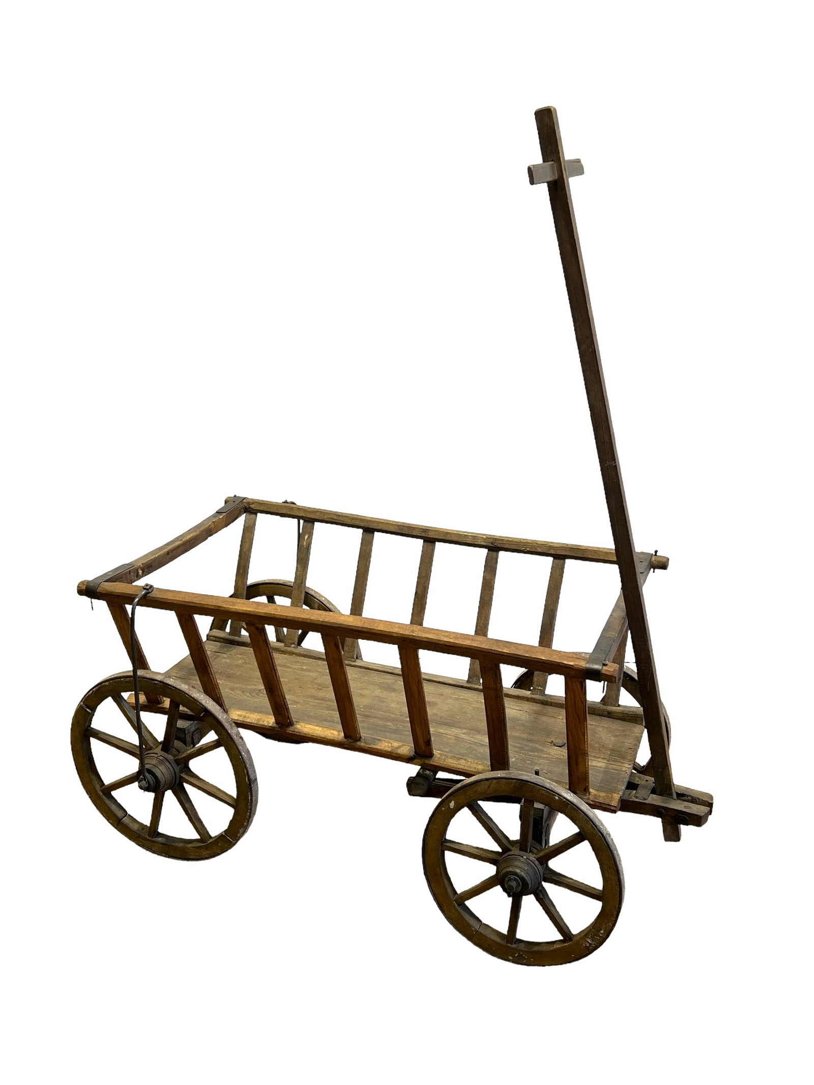 Goat Cart 23"H,   43"L,  90 1/2"L(w/ handle),  26"W (1 of 6)