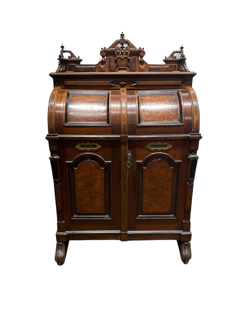 Victorian Wooton Desk 75"h, 45"l, 32 1/4"w Auction