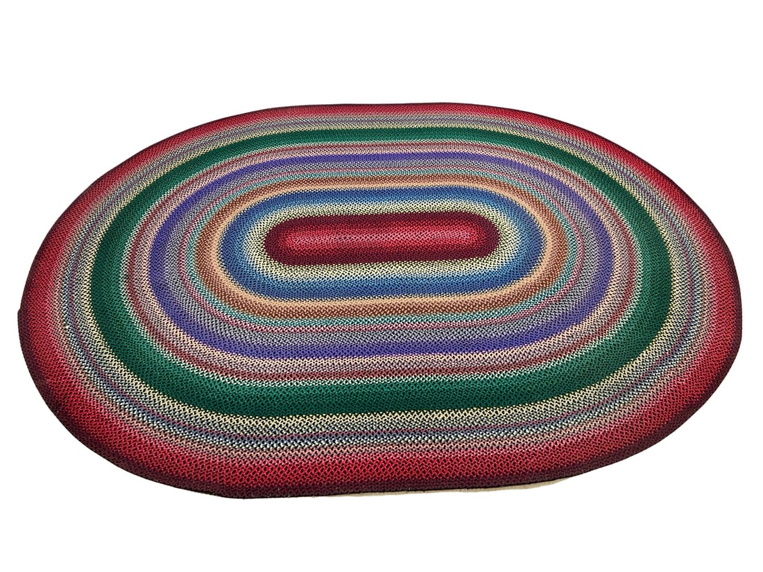 3pc. Lot of Braided Rugs Largest - 104 1/2"L   x  85"W (1 of 12)