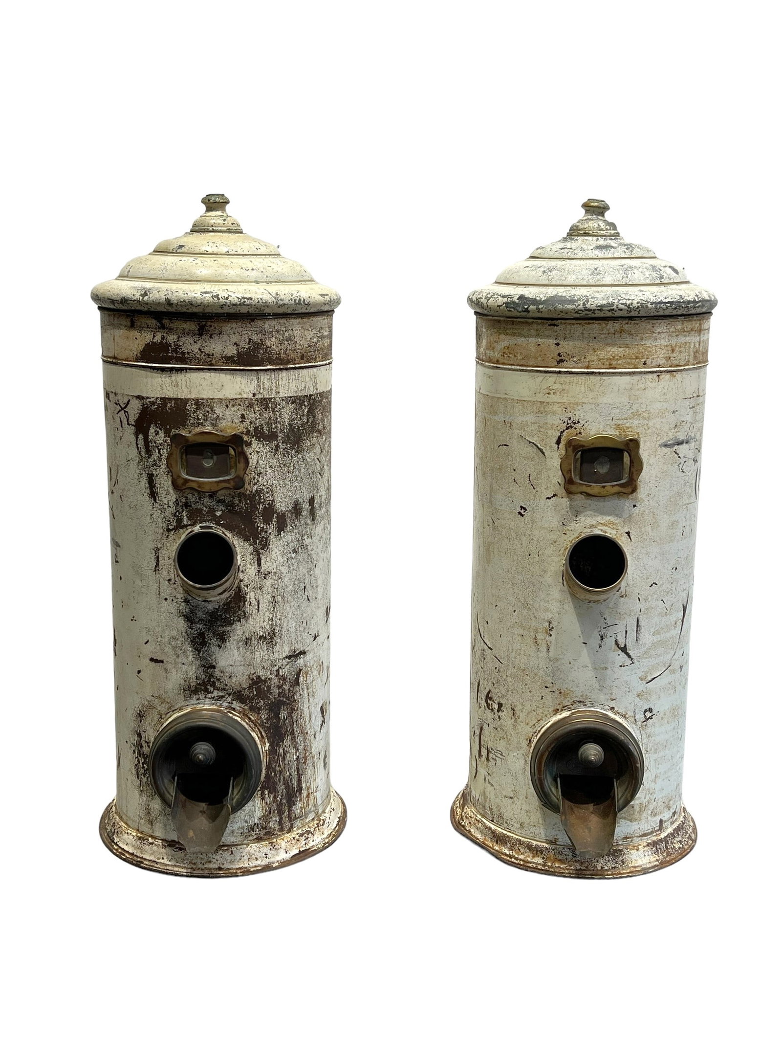 Pair of Painted Coffee Bean Dispensers 36 3/4"H,   17"  x   14 3/4"      each (1 of 13)