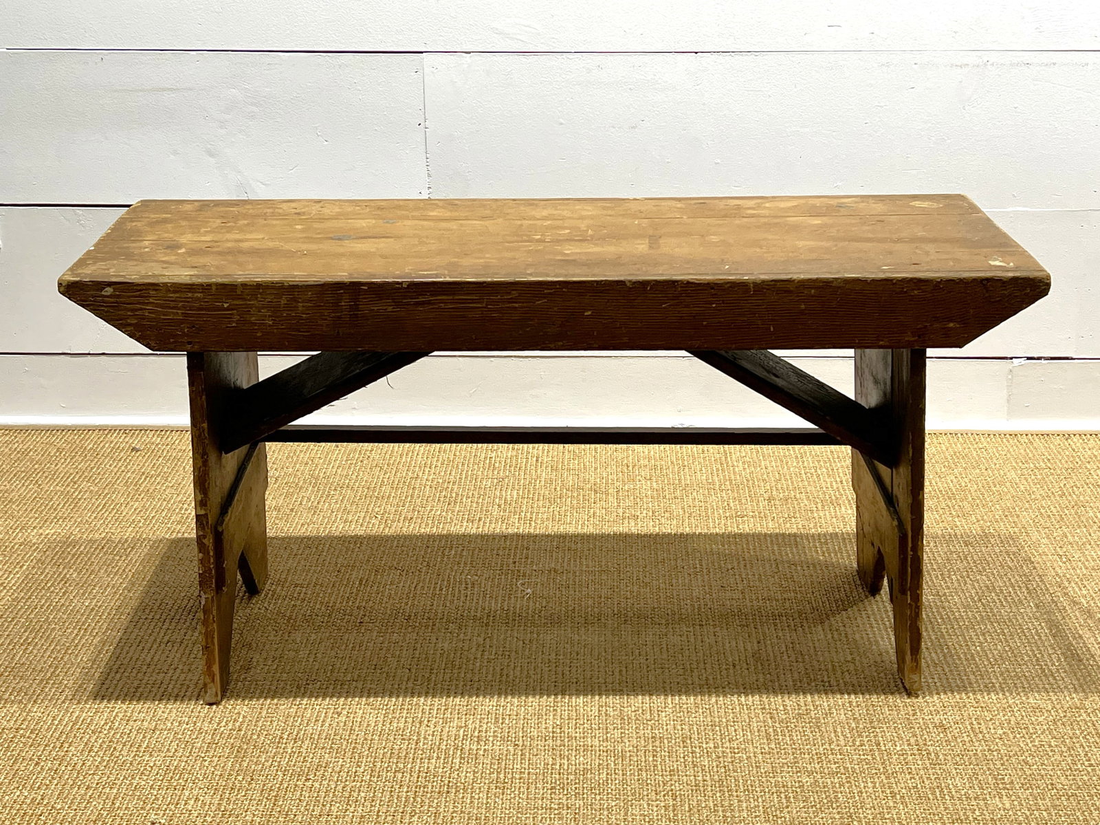 Pa. Grain Painted Bench 23 3/4"H,   48"L,   17 3/4"W (1 of 6)