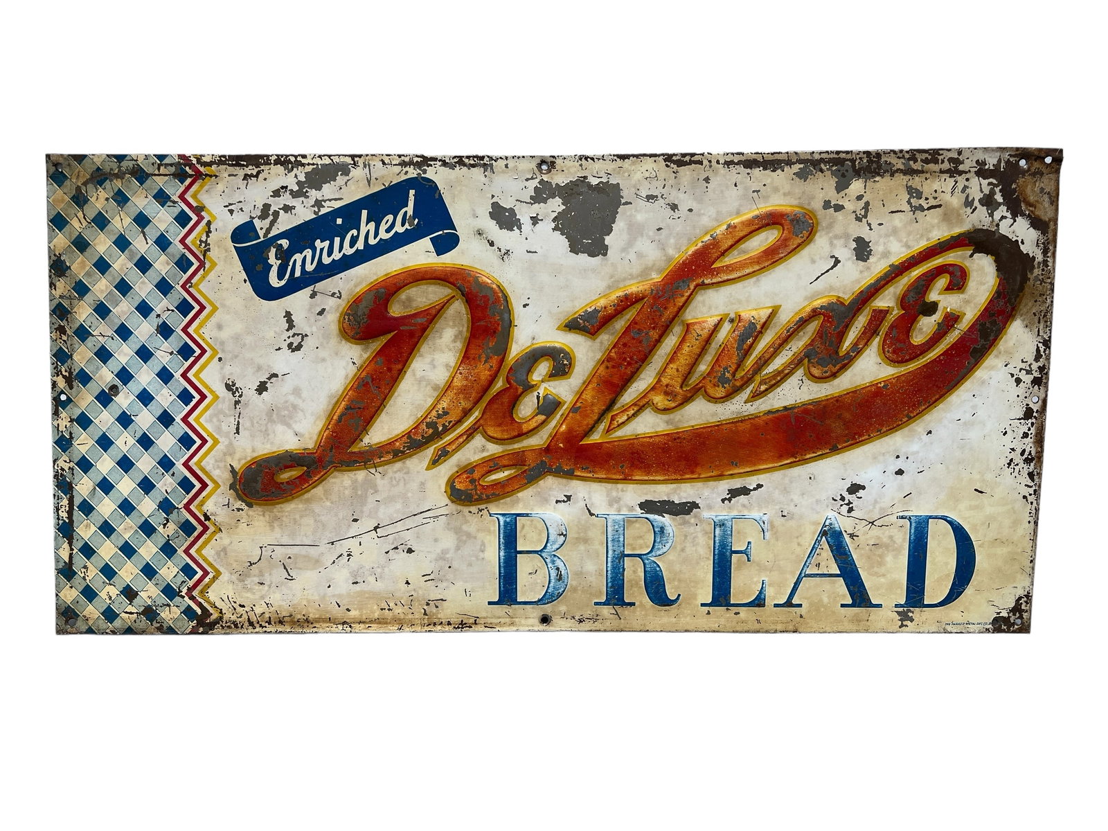 De Luxe Bread Metal Sign 13 1/2"H   x   27 3/4"L (1 of 6)