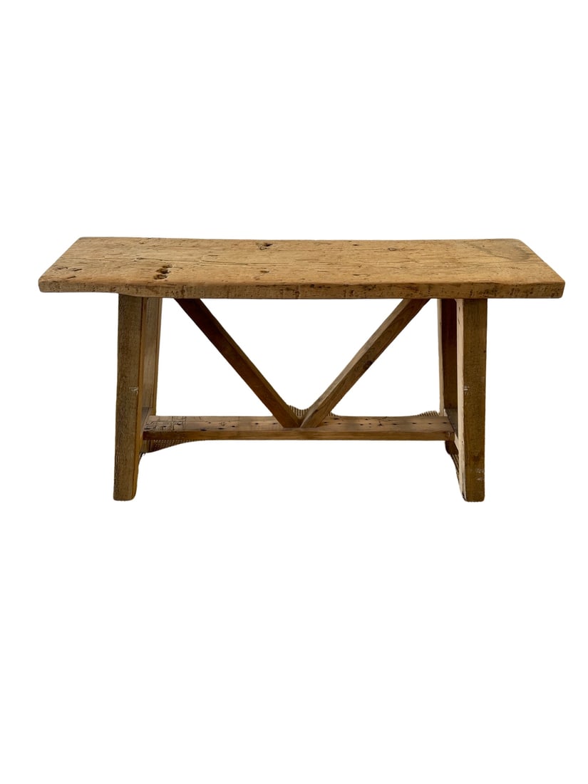 Bleached Work Table 30"H,   52 1/2"L,   14 1/4"W (1 of 5)