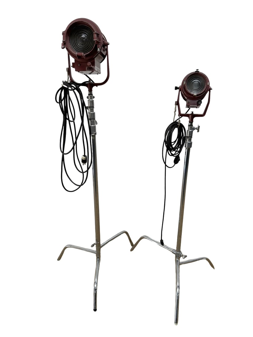 2pc. Lot of Berth Theater Lights Larger Light - 71 1/4"H  /  Smaller Light - 61 1/2"H (1 of 14)