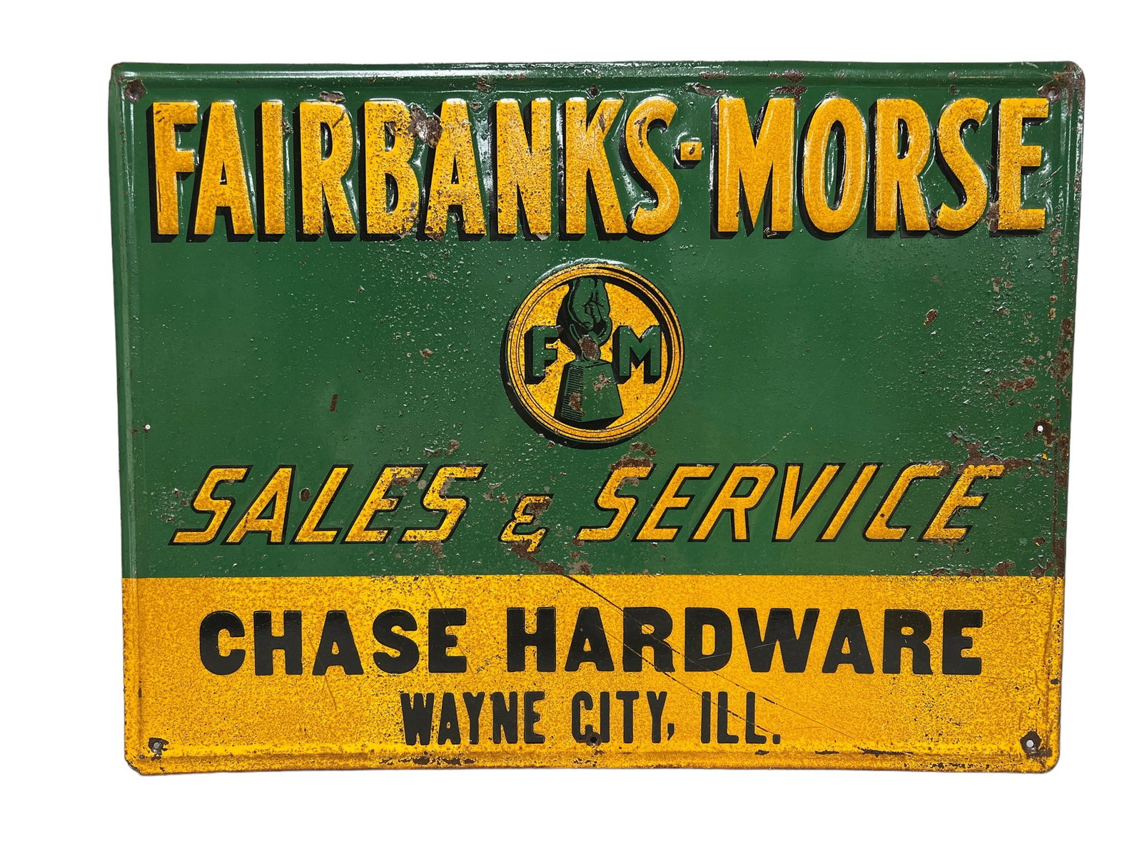 Fairbanks-Morse Metal Sign 17 3/4"H   x   24"l (1 of 6)
