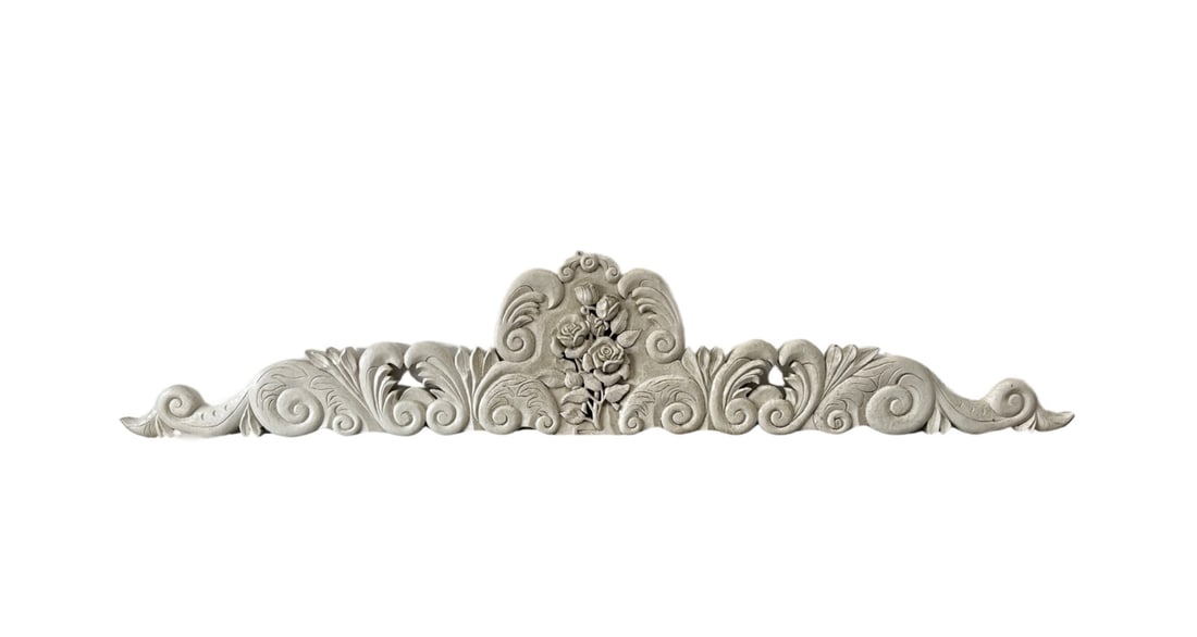 Hand Carved Wooden Architectural Header 24"H,   120 1/4"L(10 ft. 1/4 in.),   3"W (1 of 13)