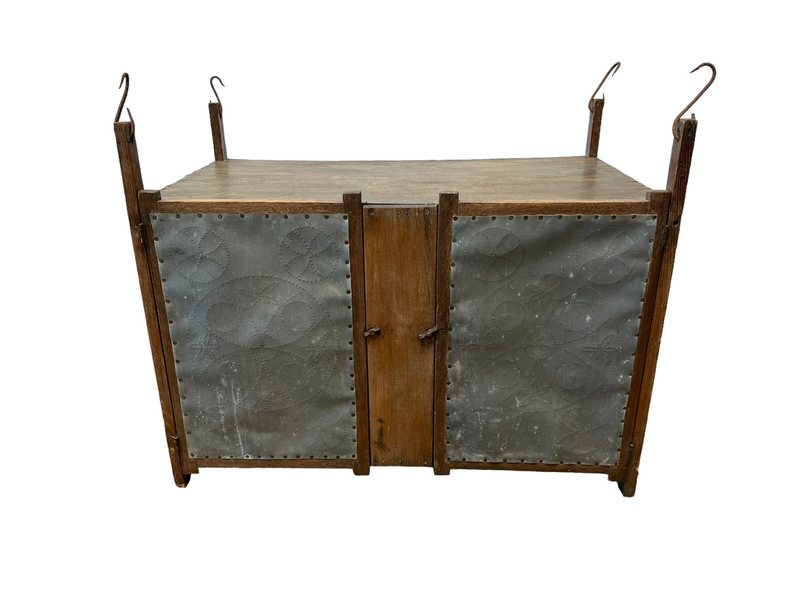 Hanging Pie Safe w/ Punched Tin Doors 32"H,   41"L,   24"W (1 of 9)