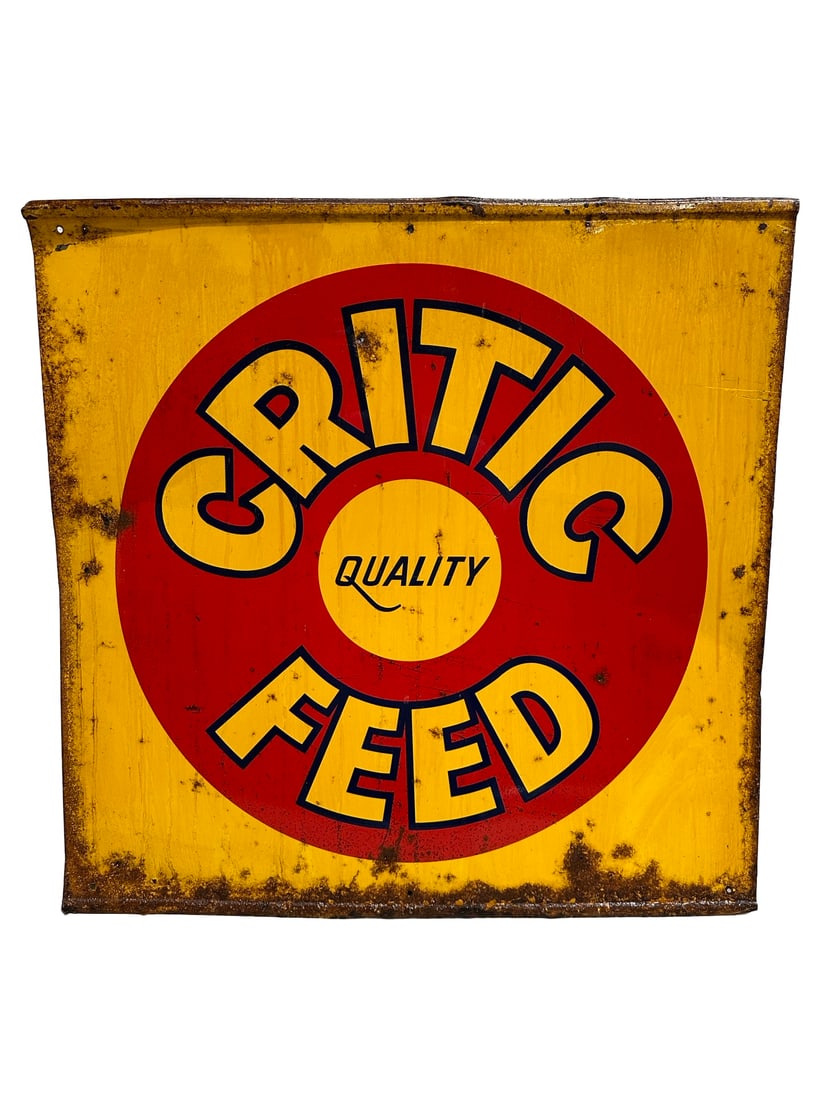 Critic Feeds Metal Sign 35 1/2"H   x   36"L (1 of 4)